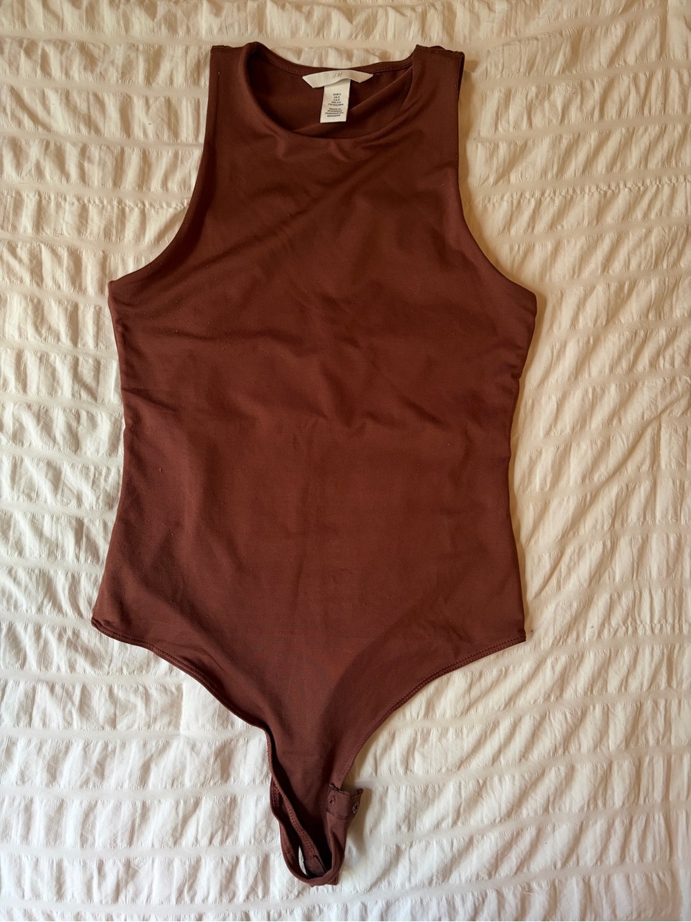 H&M Brown Sleeveless One-Piece Bodysuit